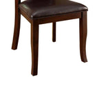 Transitional Dining Room Side Chairs Set of 2 Chairs only Dark Cherry / Espresso Padded Leatherette B01152300