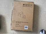 Kids Table Set with One Chair, Wooden Children Study Table, 2-8 Age Kids Funiture , WhiteNatural 21323294