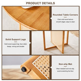 Chinese countryside retro solid wood round simple modern imitation rattan wooden W1512P355085