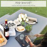 Picnic Table Bench Set Gray 61147457