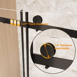 Frameless Single sliding shower door 60 "W x 76" H, 1/4 " Clear Tempered Glass, Explosion W1675P307002