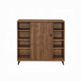 Oak Shoe Cabinet with 2 Sliding Doors B062P209190
