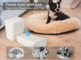 2 Pack Plastic Trash Can with Press Top Lid, 2.6 gal Modern Garbage Can, Small Wastebasket for 49675156