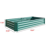 ZNTS Raised Garden Bed Outdoor, 6×3×1ft , Metal Raised Rectangle Planter Beds for Plants, Vegetables, and 21283723