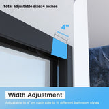 56-60"x70" Aluminum Frame Double Sliding Shower Door,Bypass Bathroom Sliding Door with Premium 5/16" W2011P197883