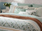9 Piece Cotton Percale Comforter Set Aqua Cal King B03596966
