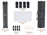 10x10 FT Pop Up Canopy Tent with Slant Legs and Carrying Bag, Easy Setup Outdoor Shelter for 95013248