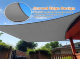 13'X20' Dark Grey HDPE sunshade sail 00796549