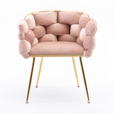 Luxury modern simple leisure velvet single sofa chair bedroom lazy person household dresser stool W117067860