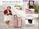 Portable Nail Table Desk, Foldable Rolling Manicure Table with Wheel, Makeup Train Case for Nail 09670232