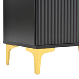 ON-TREND Modern Luxury 4-in-1 Hall Tree with Cushion, Versatile Coat Rack with 8 Gold Hooks and N721P192814B