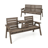 Wooden bench withFol dable Middle Table 61250127