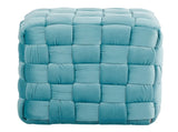 Square 16" Ottoman in Ice Blue Velvet B202P223709