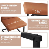 Dining Chairs Set of 2, Upholstered Kitchen Chairs with Metal Legs, Armless Chair with Comfortable T3593P338464
