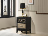 Selena Modern & Contemporary Nightstand Made with Wood in Black and Natural B009139127