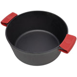2 in 1 Pre-Seasoned Cast Iron Dutch Oven With Dual Handles, Outdoor Camping Deep Pot for Camping 04435984