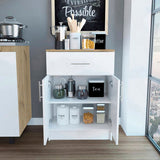 Oxford Pantry Cabinet, One Drawer, One Double Door Cabinet With Two Shelves B128P148780