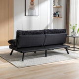 ZNTS Convertible Sofa Bed Loveseat Futon Bed Breathable Adjustable Lounge Couch with Metal Legs,Futon W676104344