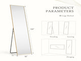 59"x16" Rectangle Full Length Mirror, Full Body Standing Mirror Floor Mirrors, Gold 62524784