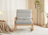 100*65*101cm High Back Belt Waist Pillow Log Color Solid Wood Armrest Backrest Seat Frame Iron Frame 61834508