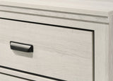 Contemporary 2-Drawer Nightstand End Table Beige White Finish Two Storage Drawers Bedroom Furniture B011P155873