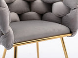 Luxury modern simple leisure velvet single sofa chair bedroom lazy person household dresser stool W1170109318