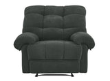 Dark Gray Recliner Chair, Overstuffed Armchair, Manual Recliner, Living Room Seating, Reading Chair, 07638741