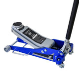 ZNTS 3T Aluminum Iron Horizontal Jack/Hydraulic Trolley Service/Floor Jack with Extra Saddle W1102P154126