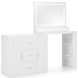 59" Makeup Vanity Desk with Mirror, Vanity Mirror with Lights, Dressing Table with 3 Drawers and 2 74007220