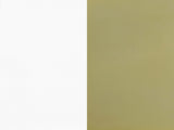 Set of 4 Leatherette Upholstered Dining Chairs, White and Gold B016P224737