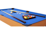 5-in-1 Multi-Game Table - Billiards, Push Hockey, Foosball, Ping Pong, and Basketball brown /blue W465P164156