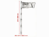 20FT Heavy Duty Telescoping Flagpole Kit, 3x5 American Flag for Outside 38831817