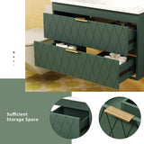30'' Wall Mounted Bathroom Vanity with Resin Sink,Floating Bathroom Storage Cabinet with 2 Drawers, N710P177301F