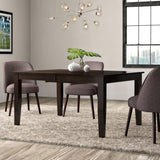 ZNTS Casual Dining Warm Merlot Finish 1pc Dining Table with Self-Storing Extension Leaf Strong Durable B01153764