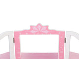 Children's Wooden Dressing Table Three-Sided Folding Mirror Dressing Table Chair Single Drawer Blue 21682887