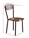 5-Piece Black Graywash Round Dining Set Table Chairs Rustic Gray Finish Dining Room Wooden Furniture B011P287539