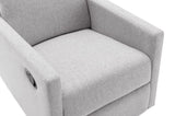 ZNTS Modern Upholstered Rocker Nursery Chair Plush Seating Glider Swivel Recliner Chair, Gray PP297876AAE