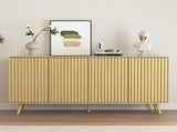 Sideboard Buffet Cabinet with Storage, Long Sideboard Storage Cabinet with 4 Doors, Wood Credenza W409P327407