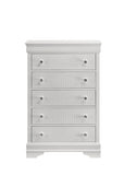 Blaze Modern Style 5-Drawer Chest Made with Wood in White B009P286633