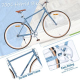 Single Speed Retro style 700C Road Bike For men women's City Bicycle,Steel Frame W1019P175593