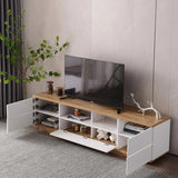 Modern TV stand for TVs up to 80'' , Media Console with Multi-Functional Storage, Entertainment WF313575AAK