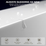 59" Freestanding Solid Surface Bathtub, Luxury Engineered Stone Resin Freestanding Soaking Bathtub W1573P175002