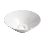 ZNTS Ceramic Round Above Counter White Bathroom Sink Art Basin W99969283