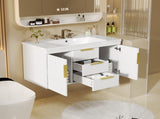 36'' Wall Mounted Vanity, Floating Storage Cabinet with 2 Drawers, Solid Wood N710P253035K