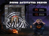 18" Animated Halloween Chained Prisoner Decor - Sound-Activated , 08107365
