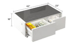 Party time modern style LED display Refrigerator coffee table in White color B009P239121