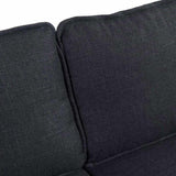 dark grey color knock down 3-seat combo sofa with storage ottoman for living room apartment bedroom W2603P169692
