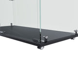 4-Tier Glass Display Cabinet with 5 Dynamic LED Modes, Double Doors & Fixed Shelves for Easy Access, W2700P353067
