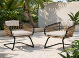 Wicker Dining Chair-SET OF 2 is designed to elevate your patio, balcony, or garden space into a W3990P421170