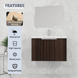30 Inch Bathroom Vanity With Resin Sink,Soft Close Doors,Float Mounting Design W999P204951